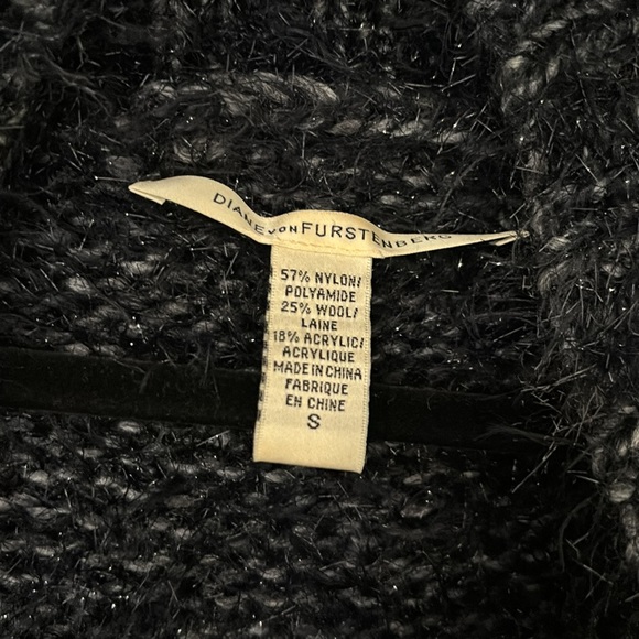 Diane Von Furstenberg wool cover-up sleeveless jacket size S - Picture 4 of 6